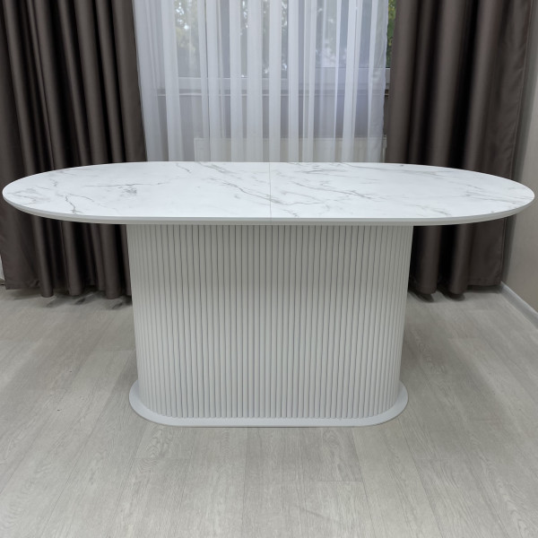 Oval folding dining table B-WOOD made of HPL