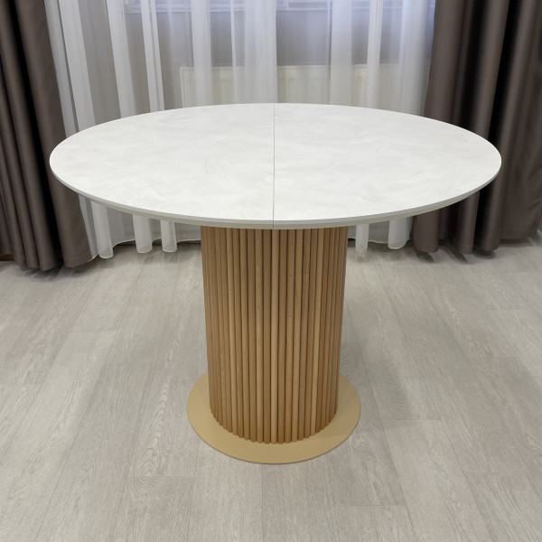 Dining round folding table B-WOOD made of HPL