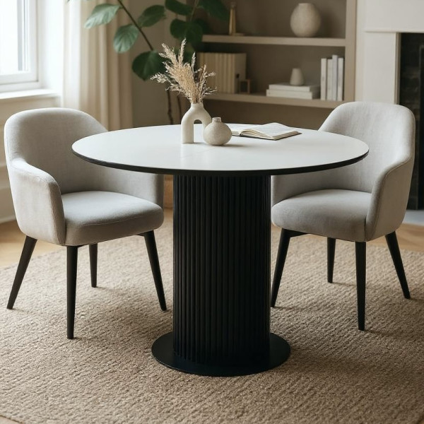  Dining round folding table 900+330 mm B-WOOD made of HPL