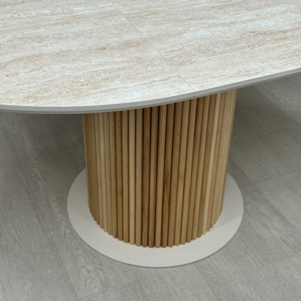 Dining round folding table B-WOOD made of HPL