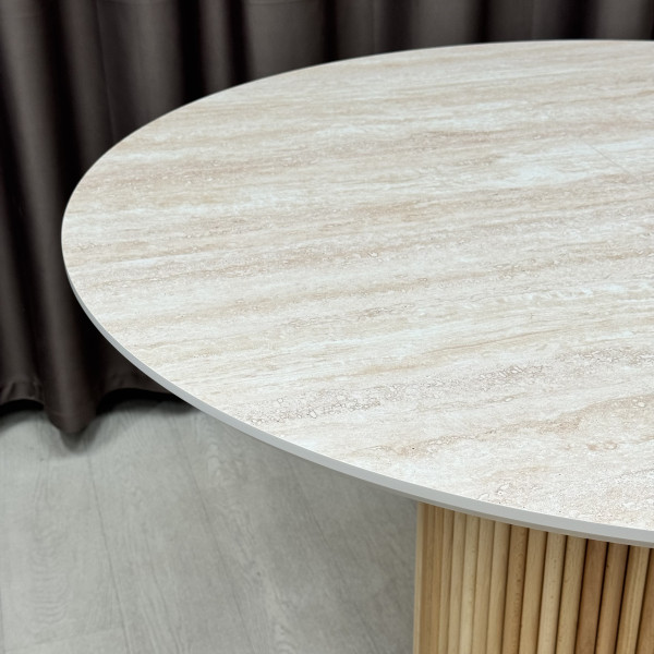 Dining round folding table B-WOOD made of HPL