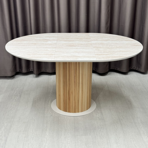 Dining round folding table B-WOOD made of HPL