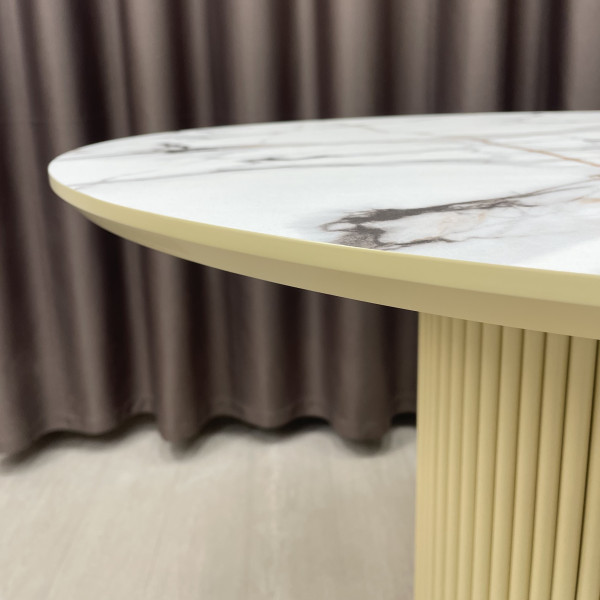  Dining round folding table B-WOOD made of HPL