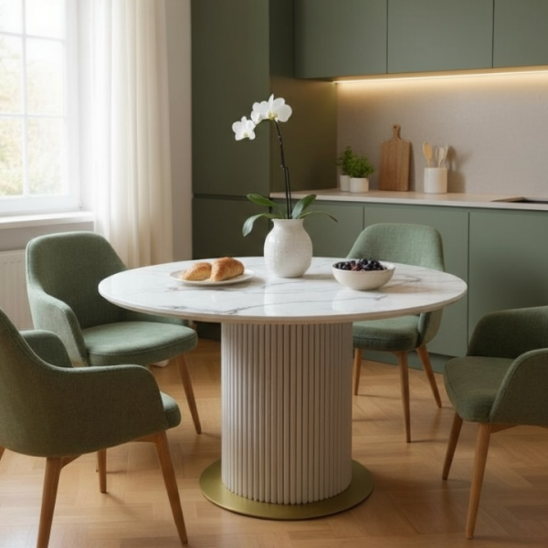  Dining round folding table B-WOOD made of HPL