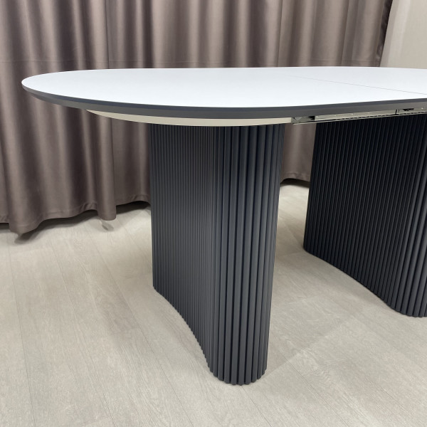 Oval folding dining table INFINITY made of HPL