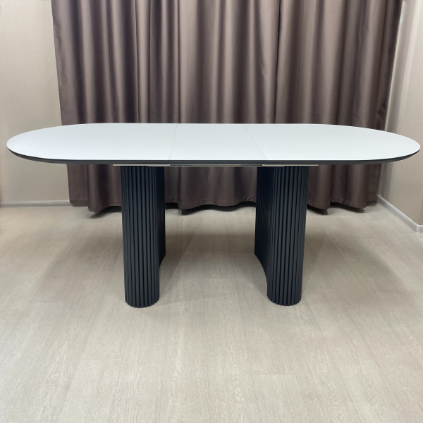 Oval folding dining table INFINITY made of HPL