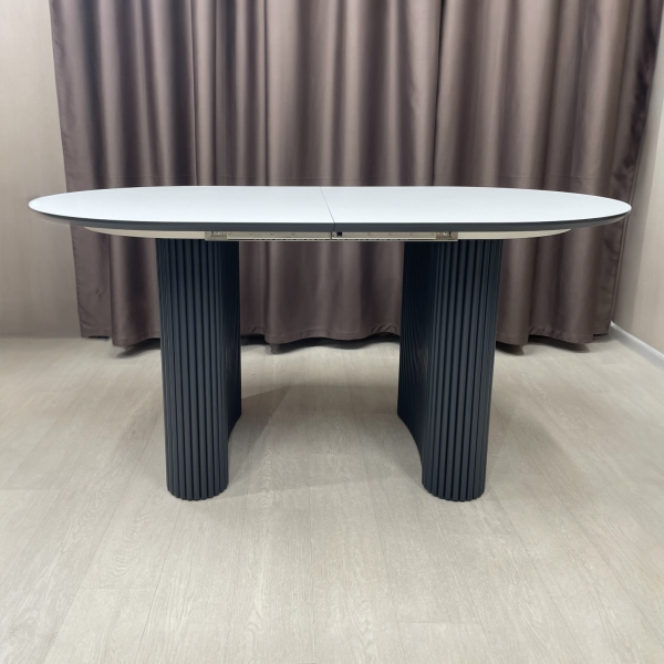 Oval folding dining table INFINITY made of HPL