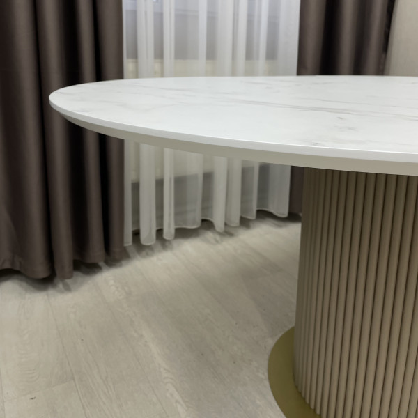  Dining round folding table B-WOOD made of HPL