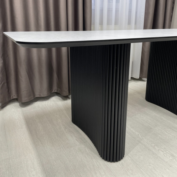 Rectangular non-folding dining table Infinity made of HPL