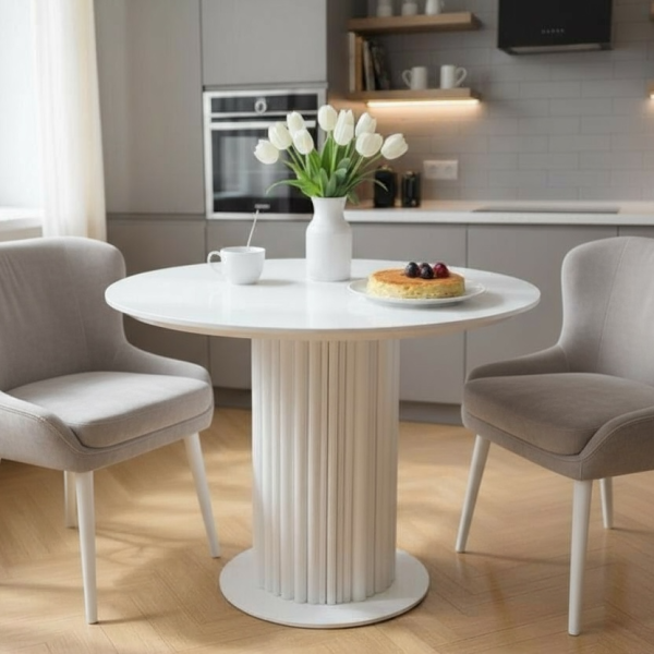 Round folding dining table B-WOOD MIX made of HPL