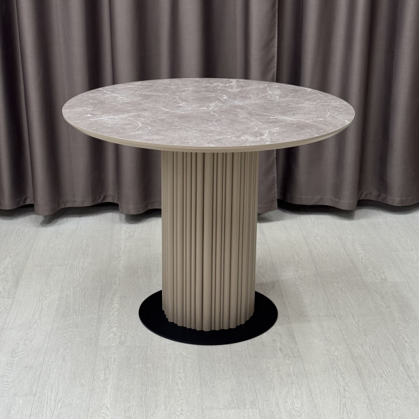 Round non-folding dining table B-WOOD MIX made of HPL