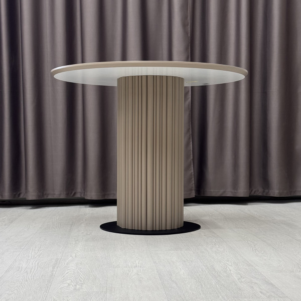 Round non-folding dining table B-WOOD MIX made of HPL