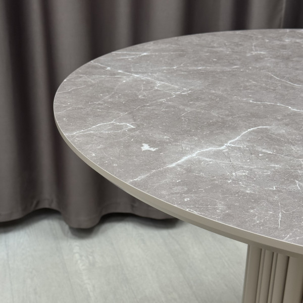 Round non-folding dining table B-WOOD MIX made of HPL