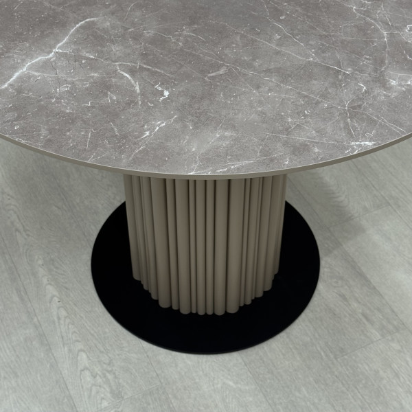 Round non-folding dining table B-WOOD MIX made of HPL