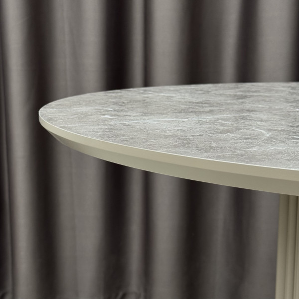 Round non-folding dining table B-WOOD MIX made of HPL