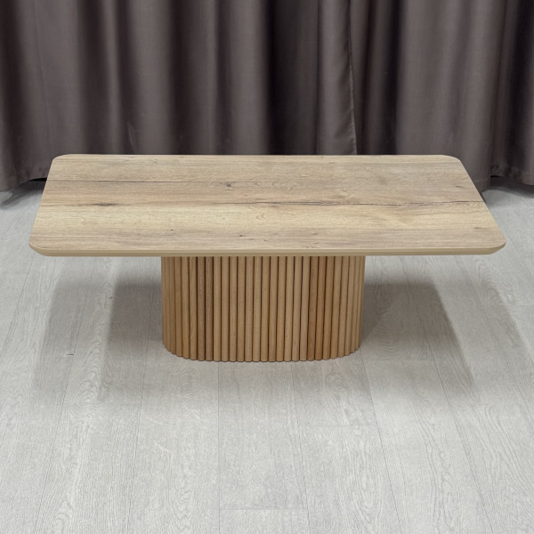 Rectangular coffee table SOFT made of HPL and beech dowels