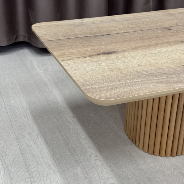 Rectangular coffee table SOFT made of HPL and beech dowels