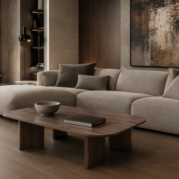 Rectangular coffee table TEREN made of HPL