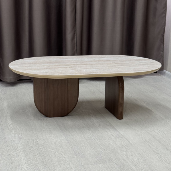 Oval coffee table MOON made of HPL