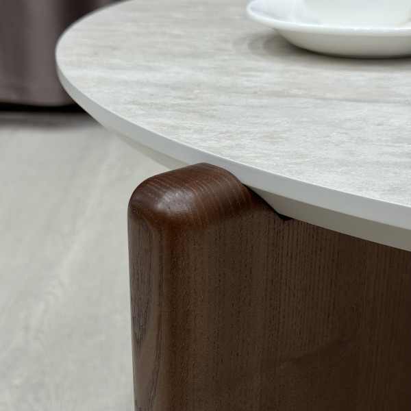 Round coffee table COFFEE made of HPL