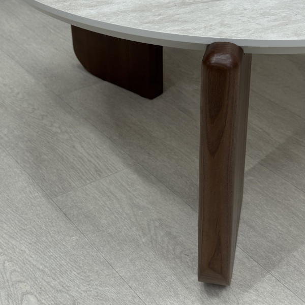 Round coffee table COFFEE made of HPL
