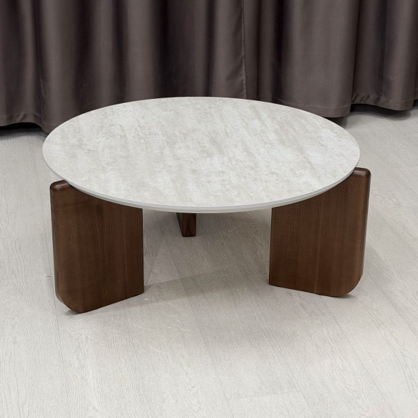 Round coffee table COFFEE made of HPL