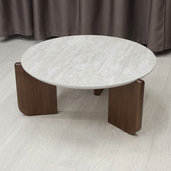 Round coffee table COFFEE made of HPL