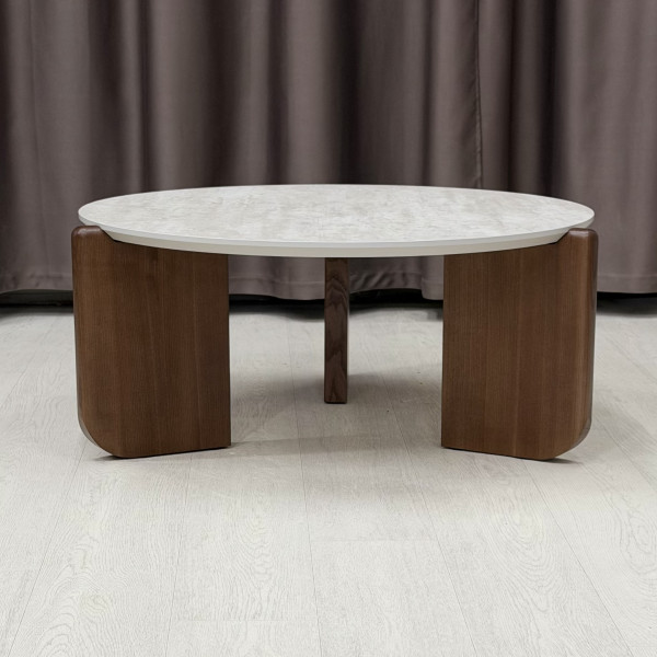 Round coffee table COFFEE made of HPL