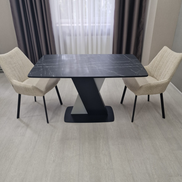 Rectangular folding table X-FORM made of HPL