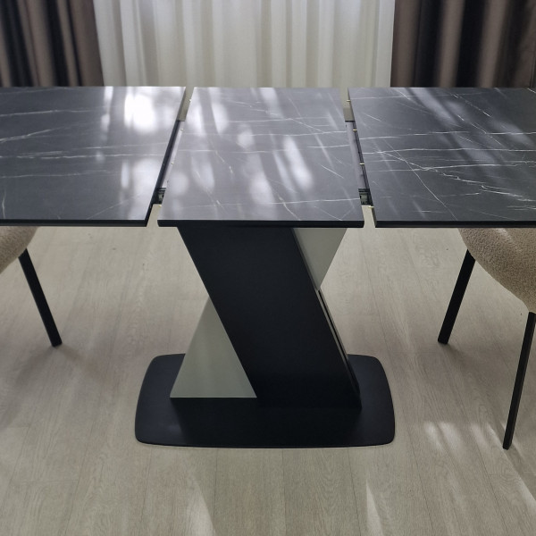 Rectangular folding table X-FORM made of HPL