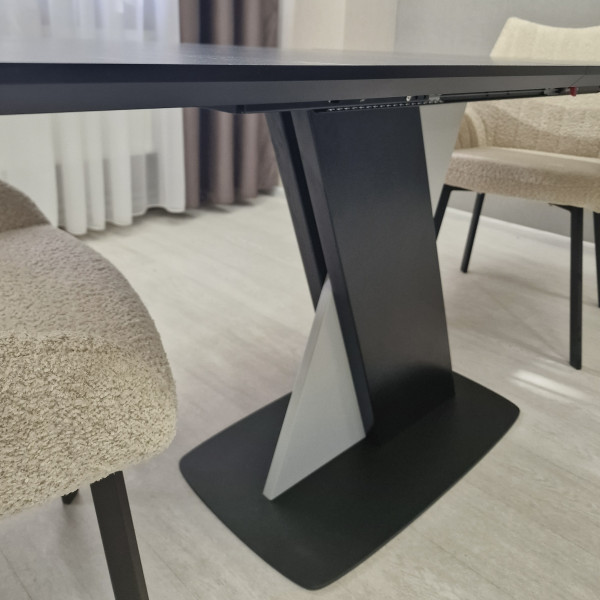 Rectangular folding table X-FORM made of HPL