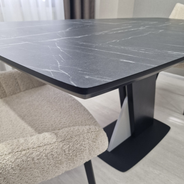 Rectangular folding table X-FORM made of HPL