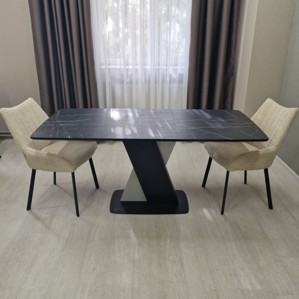 Rectangular folding table X-FORM made of HPL