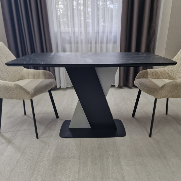 Rectangular folding table X-FORM made of HPL