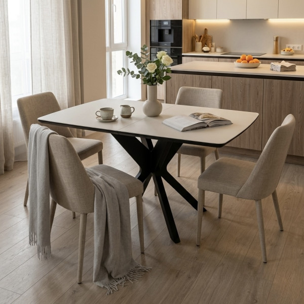 Rectangular folding dining table NEO made of HPL