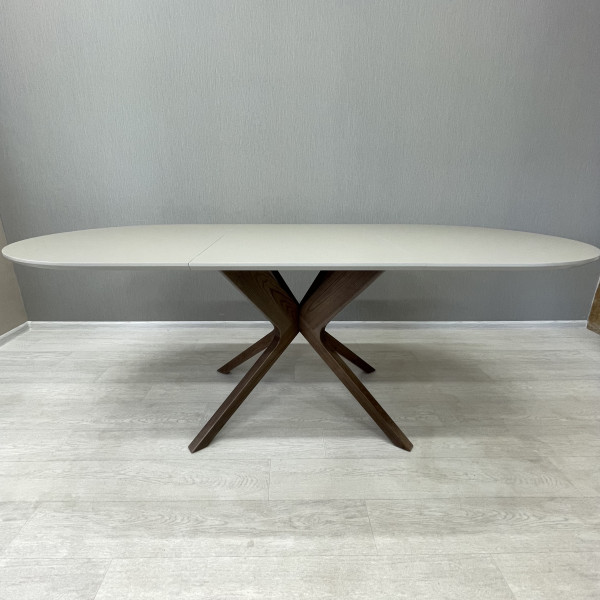 Oval folding dining table NEO made of HPL
