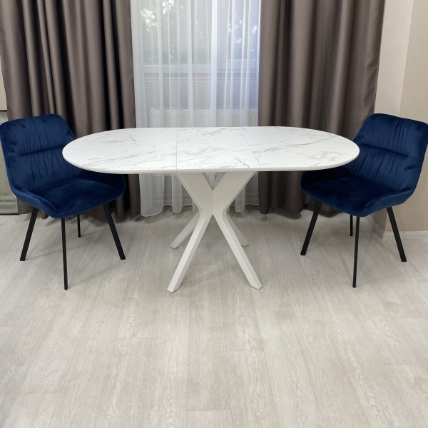 Oval folding dining table NEO made of HPL