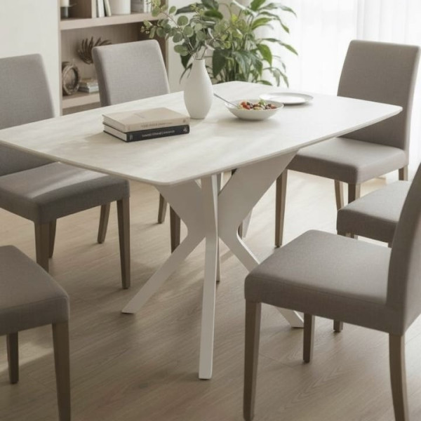 Rectangular folding dining table 1200*800+400 mm NEO made of HPL
