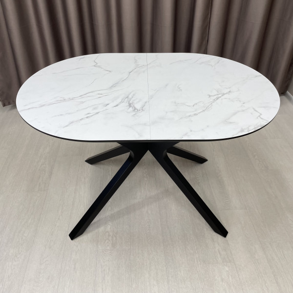 Oval folding dining table NEO made of HPL