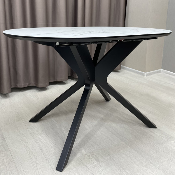 Oval folding dining table NEO made of HPL