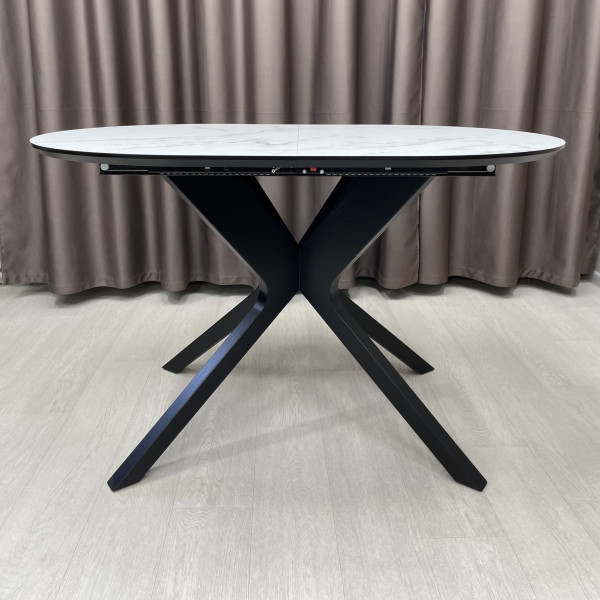 Oval folding dining table NEO made of HPL