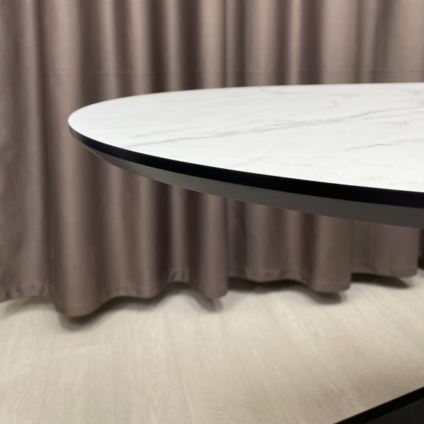 Oval folding dining table NEO made of HPL