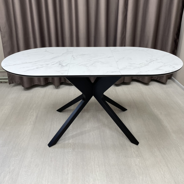 Oval folding dining table NEO made of HPL