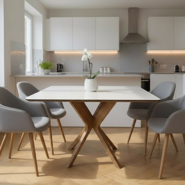 Rectangular folding dining table NEO made of HPL