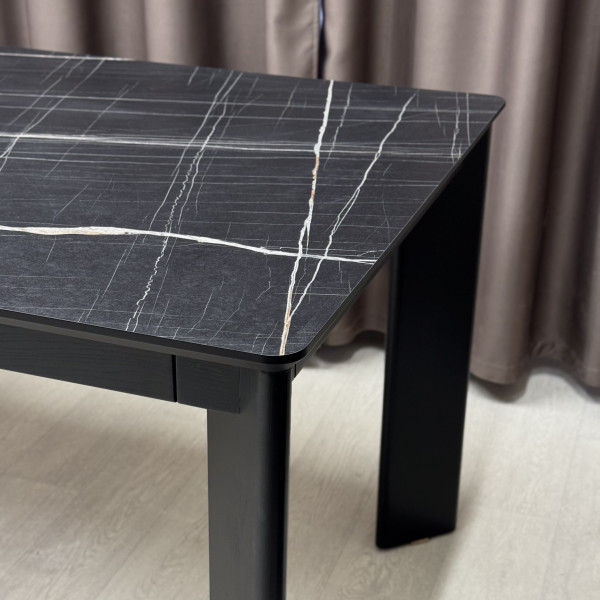 Rectangular folding dining table ONYX made of HPL