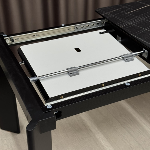 Rectangular folding dining table ONYX made of HPL