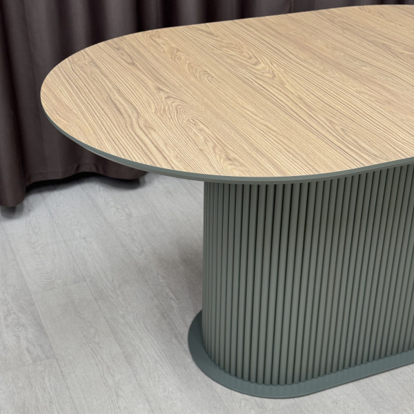 Oval folding dining table B-WOOD made of HPL
