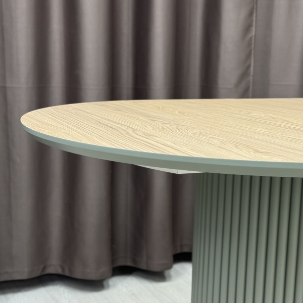 Oval folding dining table B-WOOD made of HPL