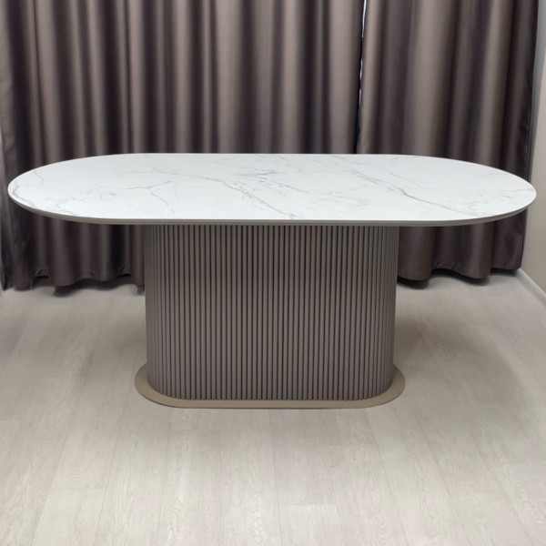 Oval dining table B-WOOD made of HPL