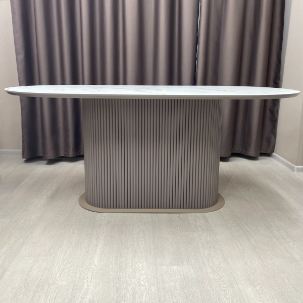 Oval dining table B-WOOD made of HPL